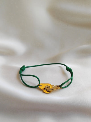 Bracelet menottes "Gaby" vert