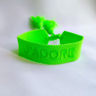 Bracelet "J'ADORE" vert fluo